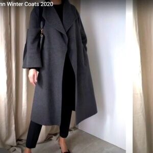 The curated classic wrap coat in XS